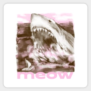 Giant shark meow Sticker